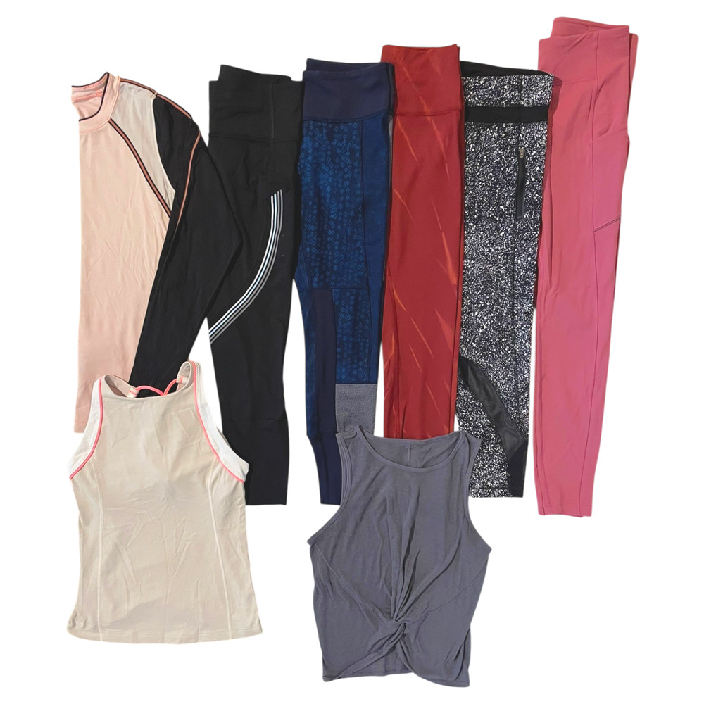 Lululemon Lot Size 6 Bundle of 8 Pieces Women’s Athletic Gym Wear Leggings Tops